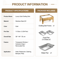 YITIAN Set Chauffe-Plats et Buffets Modernes pour Mariages et Événements, Matériel de Restauration, Réchaud de Buffet en Métal, Plat Chafing Dish en Acier Inoxydable