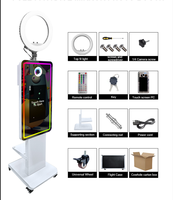 Mesin Photo Booth Cermin Layar Sentuh 21,5 Inci dengan Perangkat Lunak Gratis untuk Pernikahan & Pesta, Gudang Luar Negeri AS/Inggris/Kanada/UE