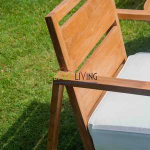 The Cattalina Bali Chair, featuring durable teak wood craftsmanship for garden relaxation and elegant alfresco <b>seating</b> - Product Image 4