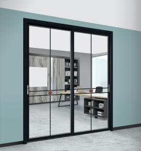 Puerta Corredera Interior de Aluminio con Doble Acristalamiento y Marco Delgado, Aislamiento Acústico, Puertas Correderas de Aluminio para Cocina, Oficina, Separación de Espacios - Product Image 6