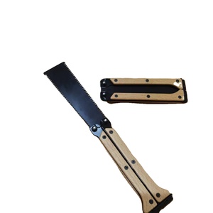 Sierra de doble cara de acero de alto carbono con sierra plegable con mango de madera - Product Image 1
