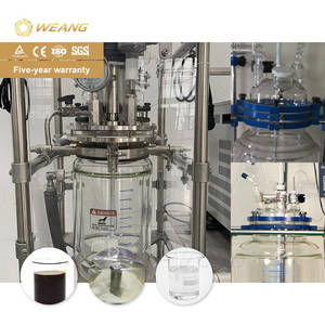 Reactor de Vidrio Cilíndrico de 5l, Tanque de Borosilicato Pyrex de Una Sola Capa, Reactor de Vidrio con Agitación y Calentamiento, Pequeña Capacidad con Baño de Aceite - Product Image 5