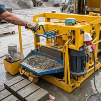 Machine à blocs de ciment QMY4-30A de type mobile pour la production de briques de mur et de sol