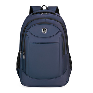 <b>Student</b> <b>Backpack</b> 15 Inches Oxford Cloth Lightweight Large Capacity Business Travel Unisex Navy Blue - Product Image 1