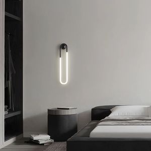 WM283608L nordico minimalista rame Loop acrilico lampada da parete 18W ottone anello <span class=keywords><strong>LED</strong></span> da parete per soggiorno camera da letto - Product Image 5