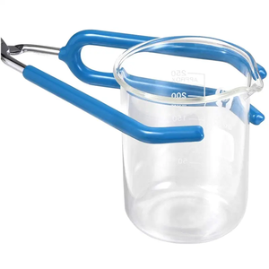 Equipamento de laboratório de química Ferramentas de laboratório Laboratório <span class=keywords><strong>Beaker</strong></span> <span class=keywords><strong>Tongs</strong></span> Prongs Aço inoxidável 11,81 polegadas Abre 180 mm Largura Azul - Product Image 5