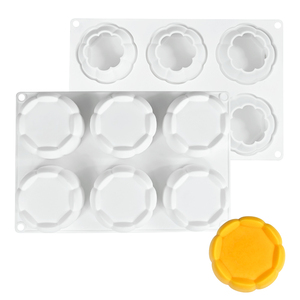Molde de Silicona 3D con Forma de Cesta de 6 Cavidades, Grado Alimenticio, Antiadherente, para Mousse, Pastel, Chocolate, Jabón, Velas y Repostería - Product Image 1