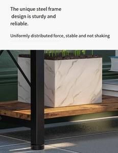 Rak Sudut 5 Tingkat Komersial dengan Rangka Logam dan Rak Kayu untuk Pajangan Toko Kafe, Ritel, dan Grosir Hotel - Product Image 4