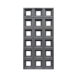 Panneaux muraux artificiels en PU gris au design moderne et durable, grandes dalles imitation briques creuses en polyuréthane pour intérieur et extérieur de villa - Product Image 4