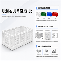 Caisse de rangement pliable en maille ventilée réutilisable, en plastique empilable, recyclable et écologique pour la logistique
