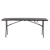 Table à chevalets moderne en plastique pliable portable pour jardin pique-nique banquet cuisine villa hôtel hôpital entrée