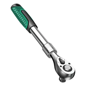 Chiave a Rachet telescopica da 1/2 "a rilascio rapido a 72 denti CR-V la chiave di coppia automatica per presa flessibile verde