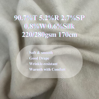 Vente d'usine de haute qualité en plein air 90.7% T 5.2% R 2.7% SP 0.85W 0.6% tissu de soie 170/220gsm Stretch pour hommes et femmes mode 7130