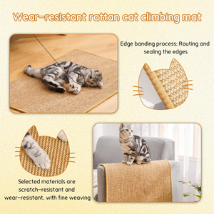 Factory Direct Supply Square and Oval Sisal Carpet Multi-Function <b>Cat</b> Scratch Pads Sustainable Sisal Hemp <b>Sofa</b> Mat - Product Image 6