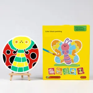 2024 nouvel enfant gypse peinture bricolage kit-animaux couleur bloc peinture-coccinelle plâtre dessin art éducation jouet ensemble cadeau pour enfant