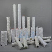 Filtre à cartouche en coton PP, fil de coton, fibre de verre, enroulé pour la purification de l'eau