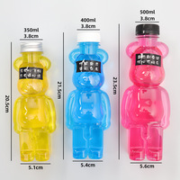 Vente en gros 380ml PET lait café bouteille de boisson en plastique de qualité alimentaire avec bouchon à vis pour soda thé jus
