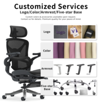 Chaise de bureau ergonomique en tissu ZOTER, chaise de bureau pivotante à dossier moyen avec accoudoirs réglables et plusieurs couleurs