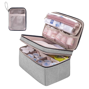 Bolsa médica para viaje, bolsa de almacenamiento de medicamentos, organizador de botellas portátil, botiquín de primeros auxilios de emergencia, pequeño, impermeable, para verano - Product Image 1