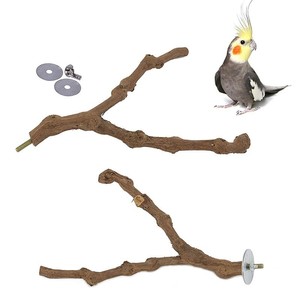 Pratik küçük ölçekli ahşap evcil hayvan kafesi parantez katı asma ve ağaç dalı kuşlar papağanlar için Pet mobilya süslemeleri standı - Product Image 4
