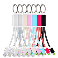 Cable de Carga Rápida 4 en 1 con Logotipo Personalizado, Cable de Nailon Trenzado de Cobre Puro 2A, Cargador de Llavero Multi USB Tipo C Micro USB para Teléfono