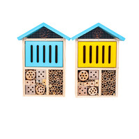Insecte en bois abeille maison bois insecte chambre hôtel abri jardin décoration nids boîte insecte maison