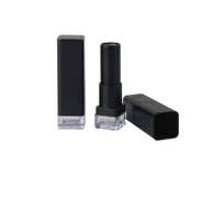 Nouveau tube de brillant à lèvres carré noir, base transparente, flacon vide pour gloss, personnalisable avec logo