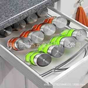 Verticale Ontwerp Metalen Kruidenrek Hold 20 Glas Kruidenpotjes-Roestvrij Staaldraad Spice Kruiden Rek Voor Aanrecht Of kast - Product Image 6