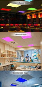 Промышленный светодиодный панельный светильник 2x4 CCT Power RGB для потолка, комплект для отелей и развлекательных заведений - Product Image 6