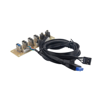 Cable de Extensión de Entrada y Salida de Audio para Placa Base, Panel Frontal con 1 a 4 Puertos USB 2.0, Montaje en Placa Base