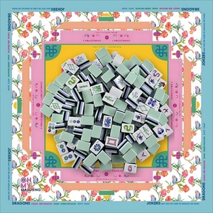 Juego de Mahjong Profesional de 4 Capas, Estilo Americano, 160 Fichas, Acrílico Azul Pálido, Edición <span class=keywords><strong>Tropica</strong></span> CharlestonGuide, de Alta Resistencia - Product Image 1