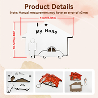 Porte-clés en MDF vierge pour sublimation, créatif, pour la décoration de banquet de 100 jours pour bébé et la gestion des relations client