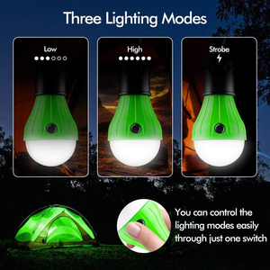 Portable LED Camping <b>Lantern</b> – Battery Operated, Collapsible / <b>Mini</b>, Multicolor RGB, Waterproof – Emergency Tent Lamp for Hiking - Product Image 2