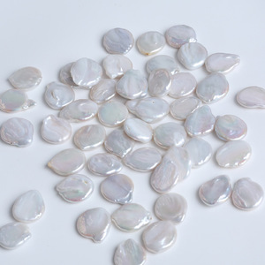 Perles d'eau douce baroques naturelles de 17 à 19 mm, bouton de perle, queue de perle, perles blanches en vrac pour accessoires de bijoux DIY - Product Image 2