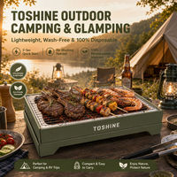 Barbecue portable jetable sans fumée pour table, idéal pour intérieur, patio, camping, camping-car