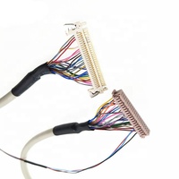 Kabel LVDS JAE FI-X30HL Tipe Terkunci 30PIN ke HRS Hirose DF13 40PIN, Male ke Female, Male ke Male Elektronik 8544421100 2-60pin, Kustomisasi Pabrik