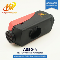 Chauffage de stationnement diesel OkyRie AS50-4 5KW pour cabine, large plage de température de fonctionnement -40°C ℃ ~+50 ℃   Équipement de chauffage au diesel pour remorque de yacht