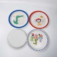 Vajilla de Melamina Irrompible para Niños y Bebés, Plato Dividido para Comedor Escolar, Tazas, Juegos de Vajilla para Bebés