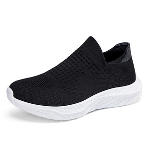 Zapatillas de correr informales deportivas de malla de verano para hombre, calcetines de trabajo negros, estilo ligero para caminar - Product Image 2