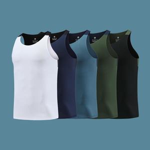 Camisetas sin mangas deportivas para hombre con logo impreso, de secado rápido, chaleco de gimnasio, camisetas transpirables de malla de algodón tejido, informales para fitness, talla XL - Product Image 1