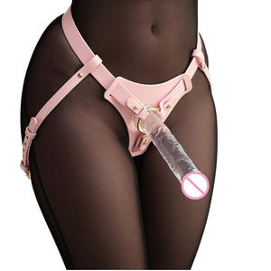 Equipo de Bondage para lesbianas de cuero PU con pantalones con consolador Correa portátil en Dildo <span class=keywords><strong>Les</strong></span> Juguetes sexuales para pareja femenina - Product Image 1