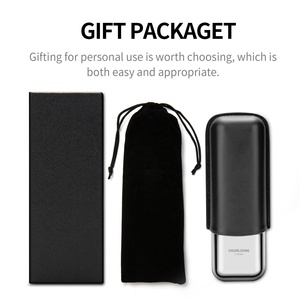 CIGARLOONG Diseño clásico Acabado en laca Estuche protector portátil para cigarros Paquete de cigarros <span class=keywords><strong>cubanos</strong></span> hidratantes con 2 estuches para cigarrillos - Product Image 4