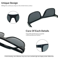Lunettes de soleil de haute qualité pour hommes Nouveau design Lunettes de soleil de mode à monture carrée avec logo personnalisé