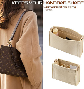 <strong>Handbag</strong> Tote Bag Organizer <strong>Insert</strong> Felt Purse Organiser <strong>Insert</strong> with Zipper Fit Toiletry Pouch 26 19 - Product Image 5