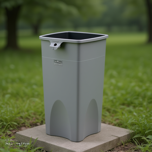 Cestino per Rifiuti Quadrato Grigio 87 L per Uso Interno ed Esterno - Product Image 3