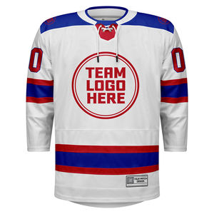 Jersey Hoki Bordir Logo Kustom 100% Poliester Bernapas untuk Dewasa, Latihan, Tali, Layanan OEM, Peregangan Empat Arah, Kustom - Product Image 2