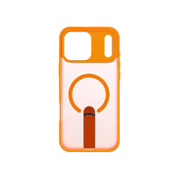 Étui de téléphone semi-transparent de luxe, multicolore, avec support plat et anneau magnétique pour iPhone Fundas Para Celulares