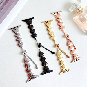 Cinturino per <span class=keywords><strong>Orologio</strong></span> in Metallo Inossidabile a Catena a Cuore Personalizzato OEM di Lusso 38 <span class=keywords><strong>40</strong></span> 41 42 44 45 49 <span class=keywords><strong>MM</strong></span> per Watch 5 6 7 SE Realizzato in Materiale di Lusso - Product Image 1