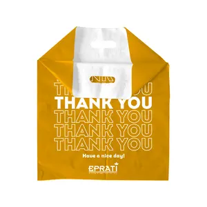 Sac en plastique écologique en MDPE renforcé avec poignée découpée pour les achats professionnels, fabriqué en Turquie - Product Image 1