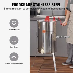 New thép không gỉ mật ong Shaker với 2 Khung hình đảo ngược hướng mật ong tách hiệu quả mật ong máy khai thác - Product Image 3